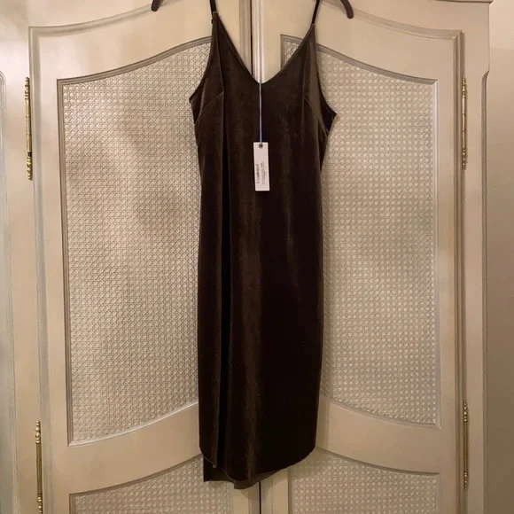 knee length dresses for ladies West K Giselle Sleeveless Dolman V Neck Midi Dress - Brown main image 1